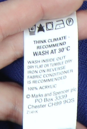 Womens UK Size 10 Marks and Spencer Blue Pullover Jumper
