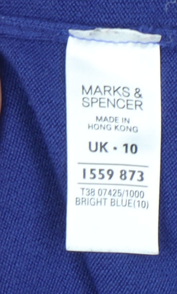 Womens UK Size 10 Marks and Spencer Blue Pullover Jumper