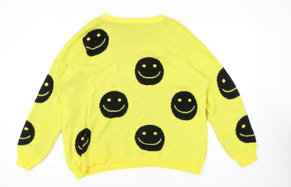 Boohoo Women's Yellow Pullover Jumper L