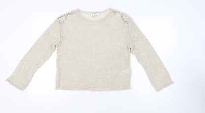 Womens UK Size M Marks and Spencer Ivory Pullover Jumper