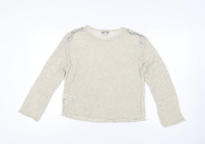 Womens UK Size M Marks and Spencer Ivory Pullover Jumper