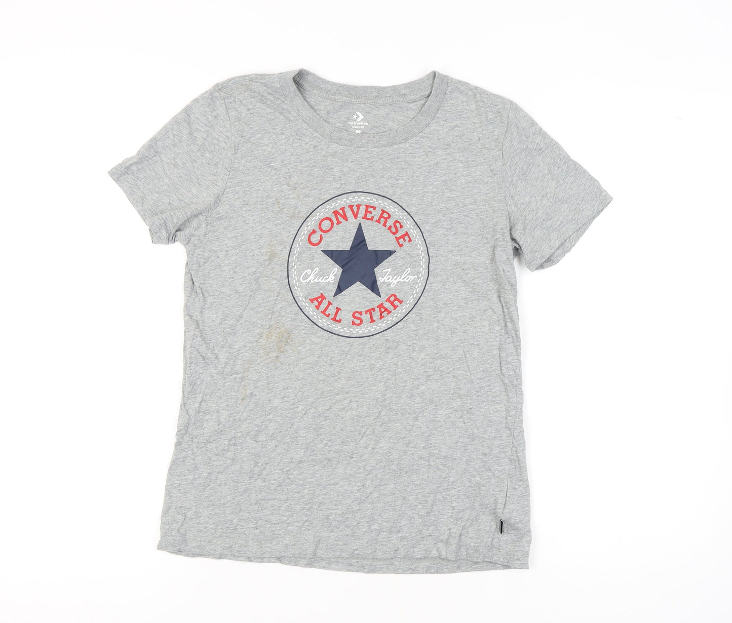 Womens UK Size M Converse Grey Basic T-Shirt