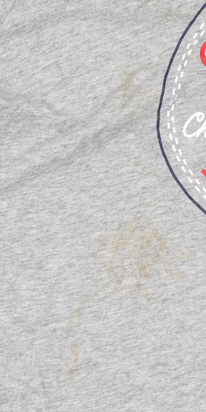 Womens UK Size M Converse Grey Basic T-Shirt