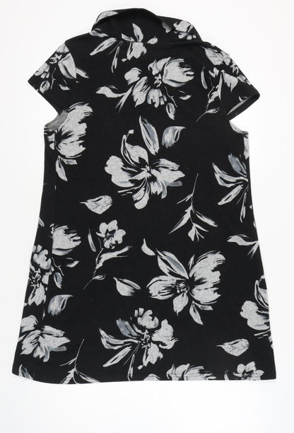 Izabel London Women Black Floral Plus Size Dress