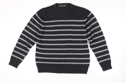 Old Navy Men's Black Striped Pullover Jumper L