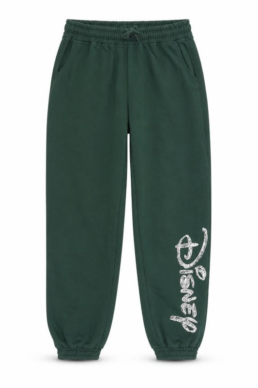 Womens UK Size S Disney Relaxed Fit Jogger Green Trousers
