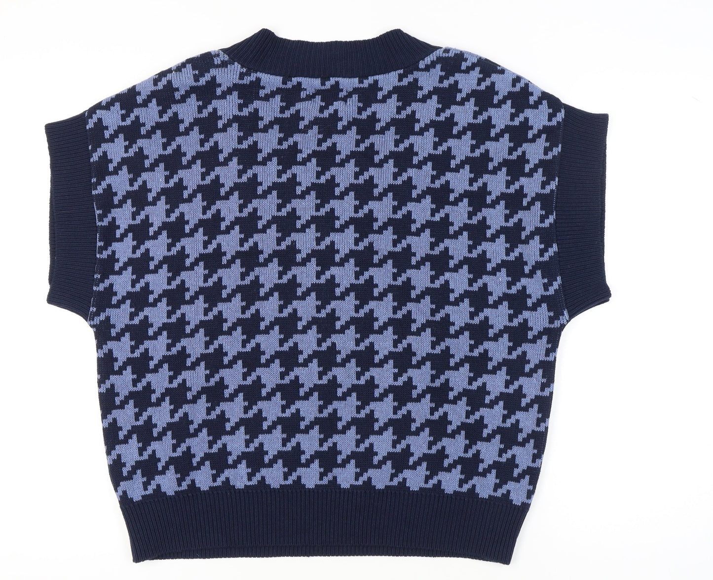 ASOS DESIGN Women's Blue Houndstooth Vest Size 10