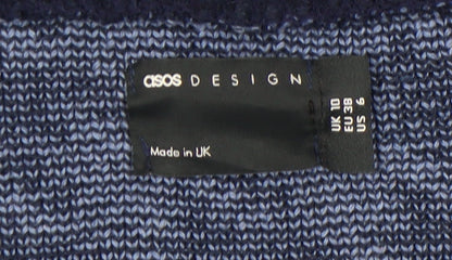 ASOS DESIGN Women's Blue Houndstooth Vest Size 10