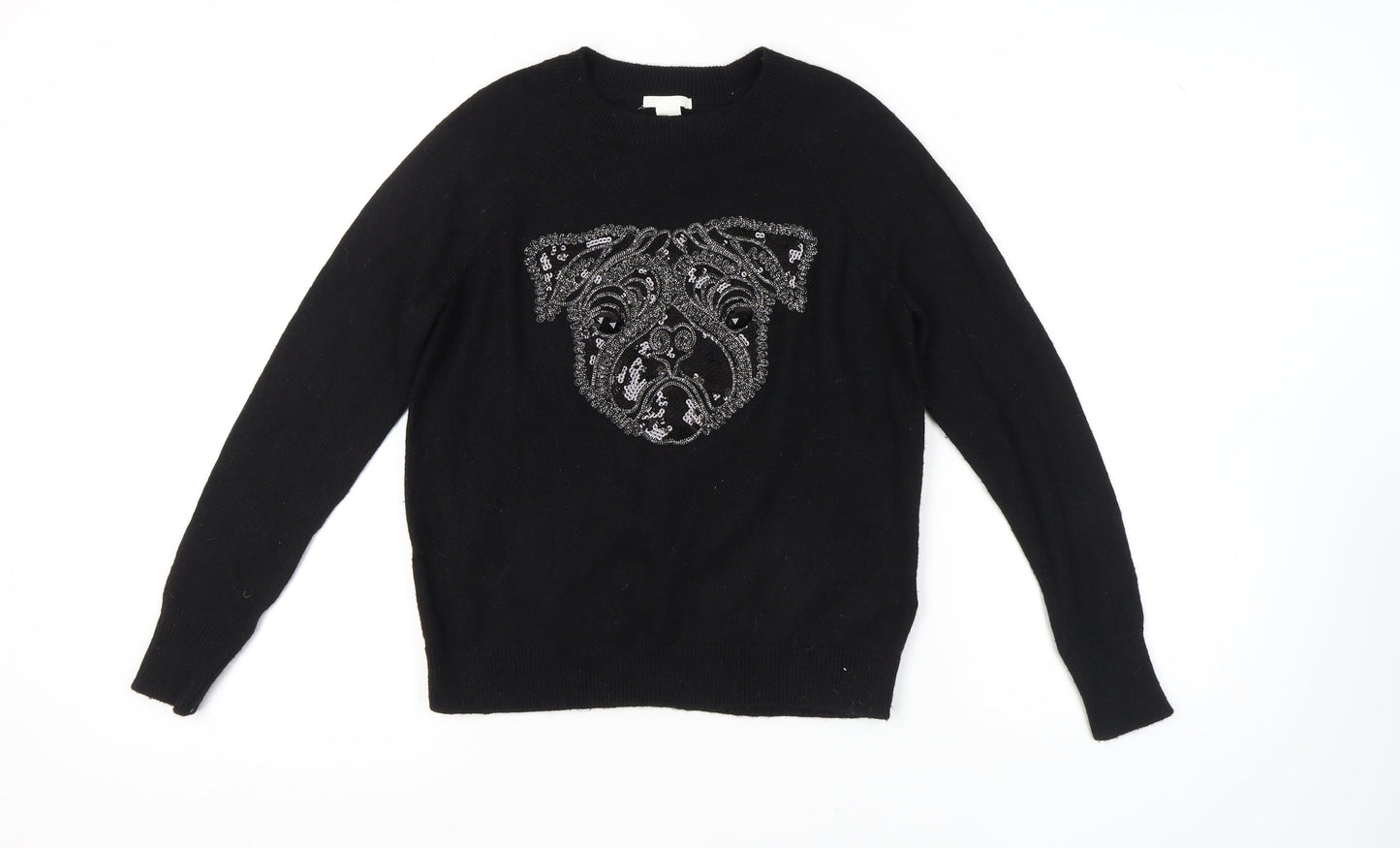 Womens UK Size S H&M Black Pullover Jumper