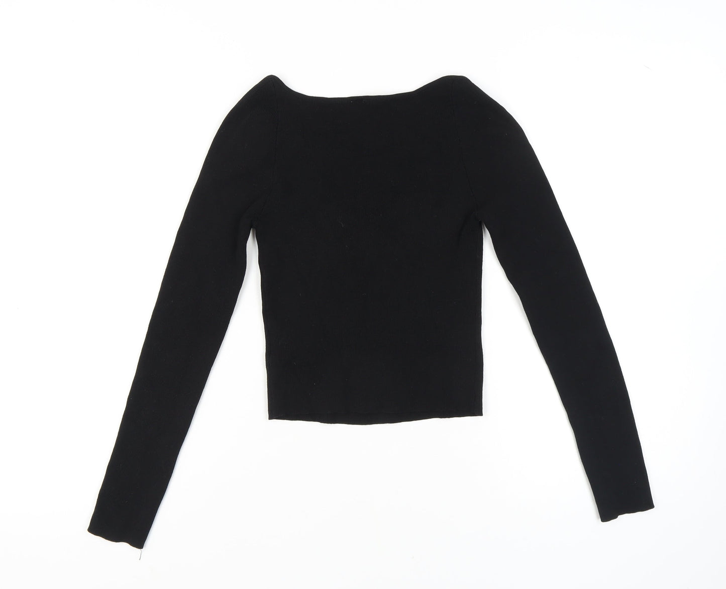 Womens UK Size S H&M Black Basic Blouse