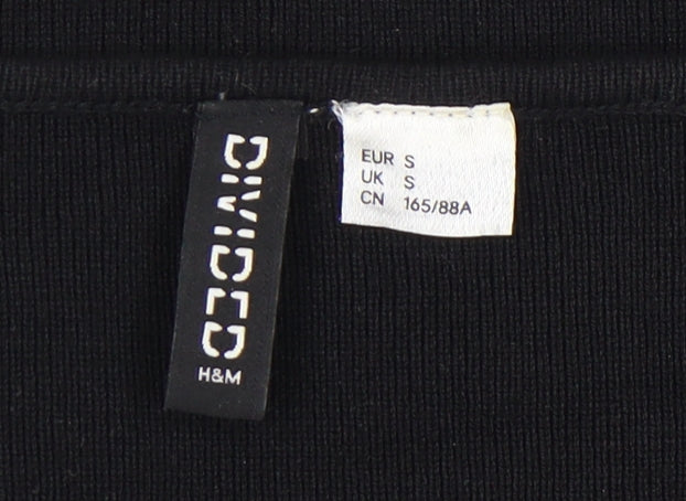 Womens UK Size S H&M Black Basic Blouse