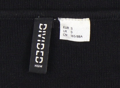 Womens UK Size S H&M Black Basic Blouse