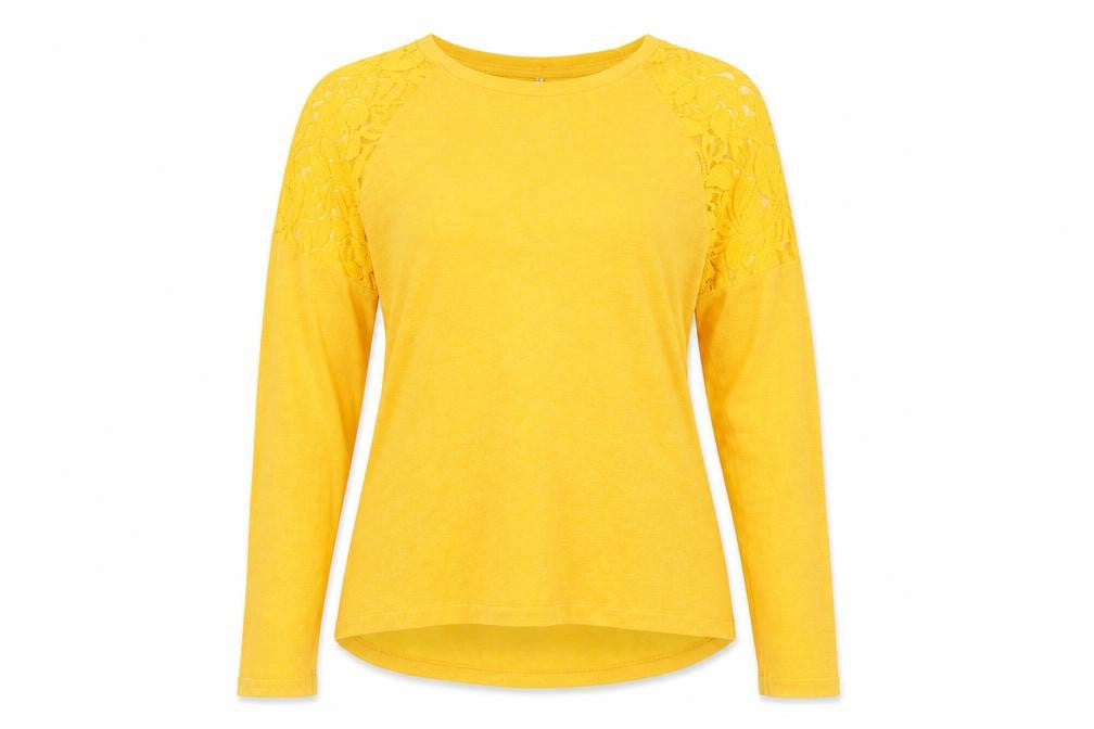 Womens UK Size S Only Yellow Basic Blouse