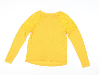 Womens UK Size S Only Yellow Basic Blouse
