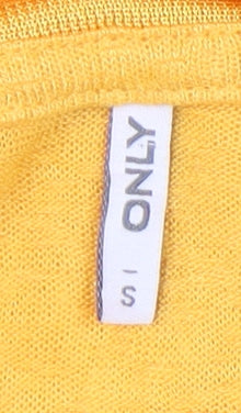 Womens UK Size S Only Yellow Basic Blouse