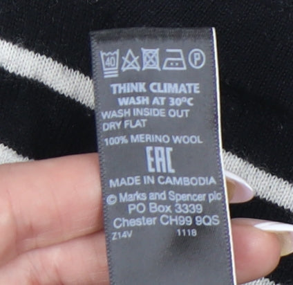 Womens UK Size 8 Marks and Spencer Black Pullover Jumper