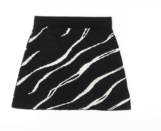 Weekday Women's Black Animal Print Skirt M