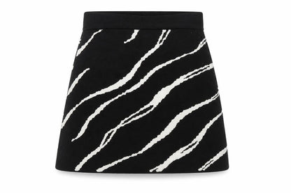 Weekday Women's Black Animal Print Skirt M