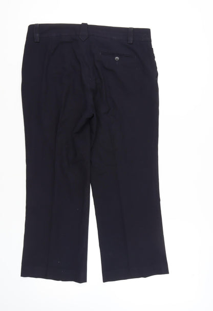 Womens UK Size 14 Zara Regular Fit Dress Pants Black Trousers