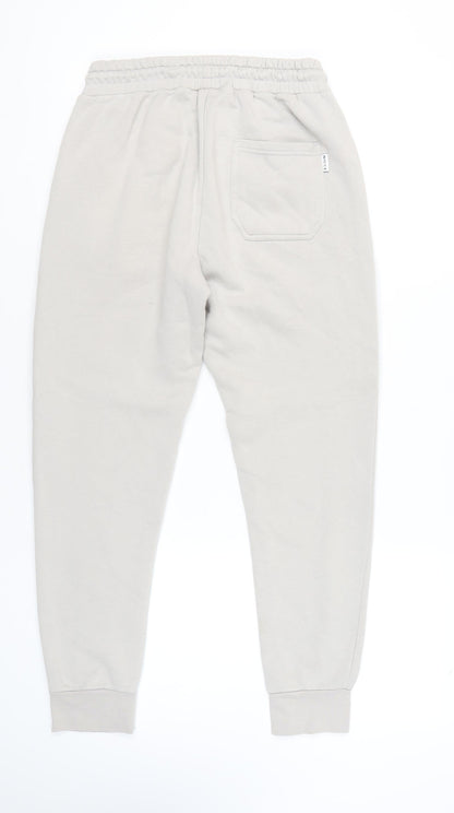 Nicce Men Ivory Jogger Trousers M with Logo