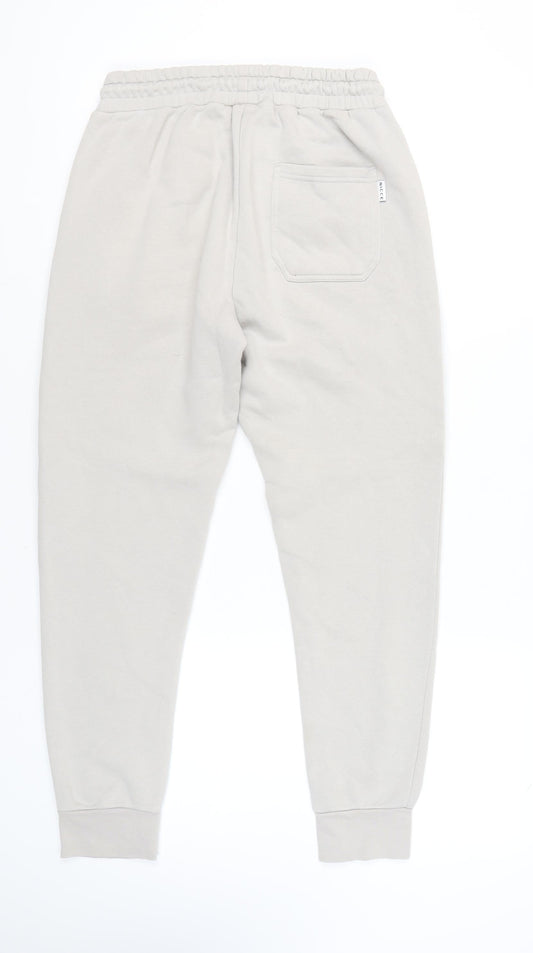 Nicce Men Ivory Jogger Trousers M with Logo
