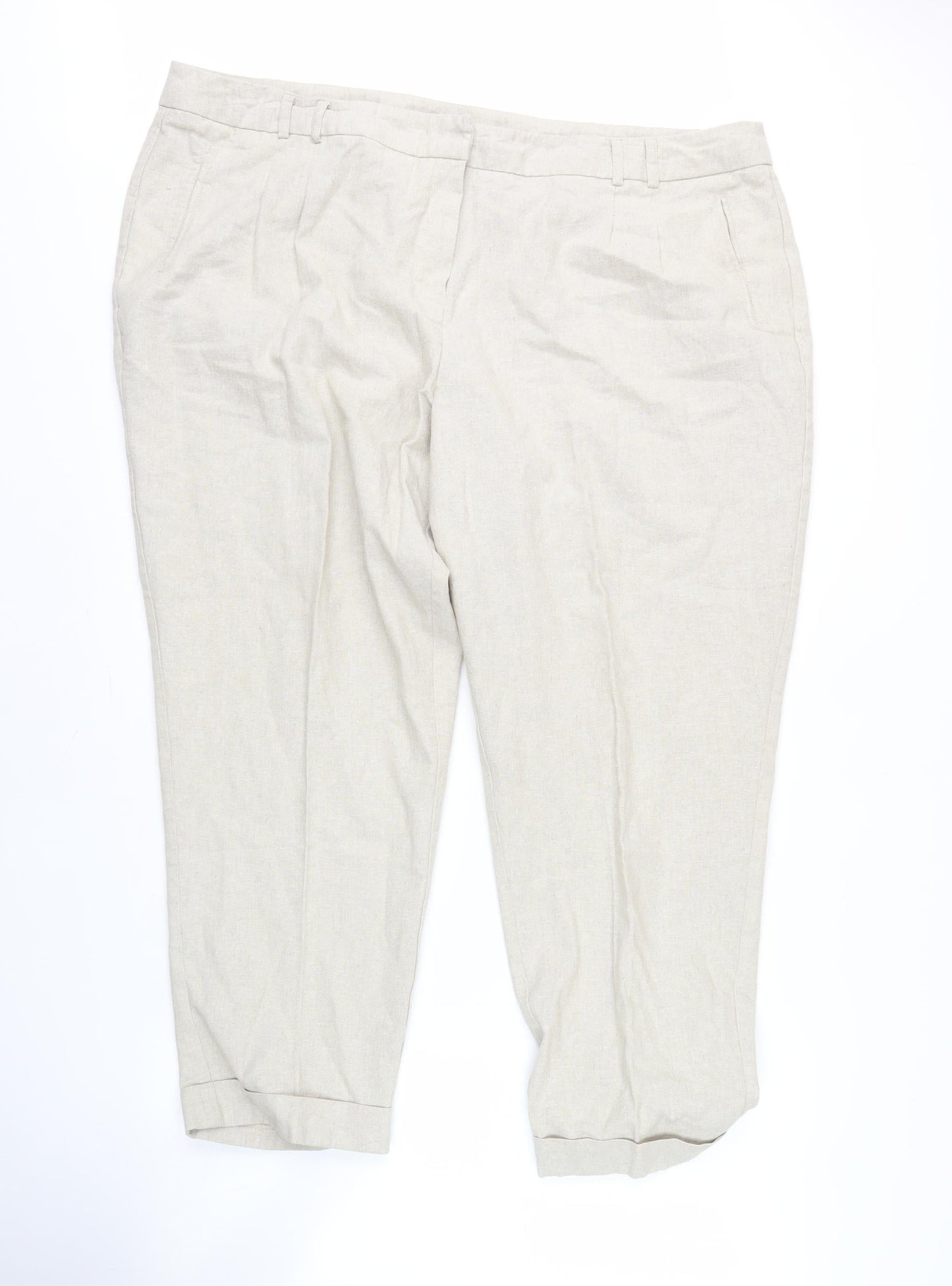 Womens UK Size 18 BHS   Beige Trousers
