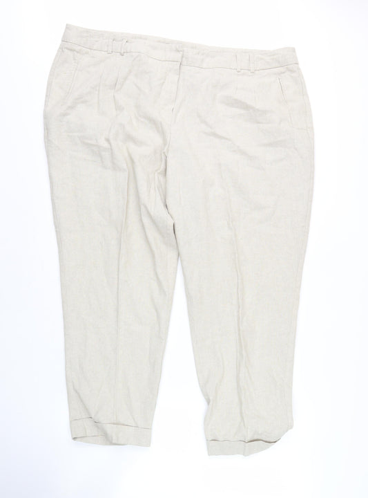 Womens UK Size 18 BHS   Beige Trousers