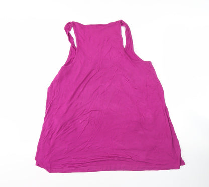 Beach Time Pink Viscose Tank Top for Women Size 6