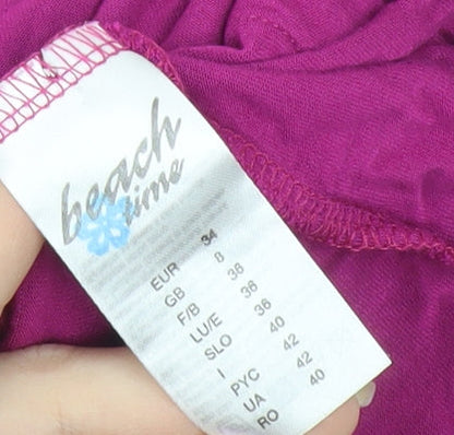 Beach Time Pink Viscose Tank Top for Women Size 6