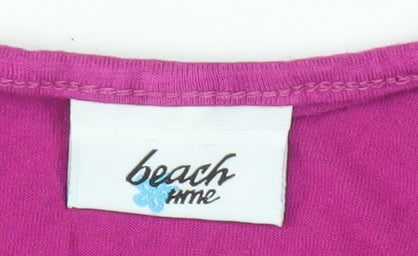 Beach Time Pink Viscose Tank Top for Women Size 6