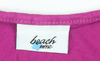 Beach Time Pink Viscose Tank Top for Women Size 6