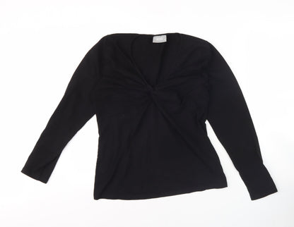 Womens UK Size 16 Wallis Black Basic Blouse