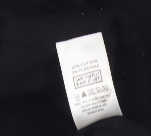Womens UK Size 16 Wallis Black Basic Blouse