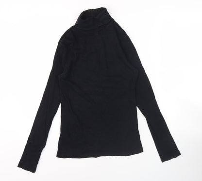 Womens UK Size 12 River Island Black Basic T-Shirt