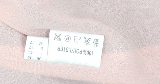 Jacques Vert Women's Pink Embroidered Jacket Size 16