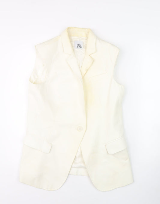 Iris & Ink Women's Ivory Blazer Size 12