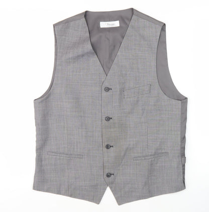 Vincere Men's Grey Suit Waistcoat, Size 42L