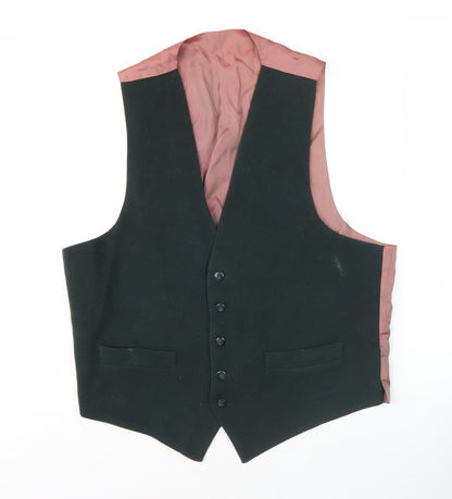 Ciro Citterio Men's Black Waistcoat M Wool Blend