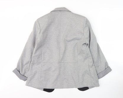 Oasis Women's Grey Blazer, Size 10, Regular Fit, Lined
