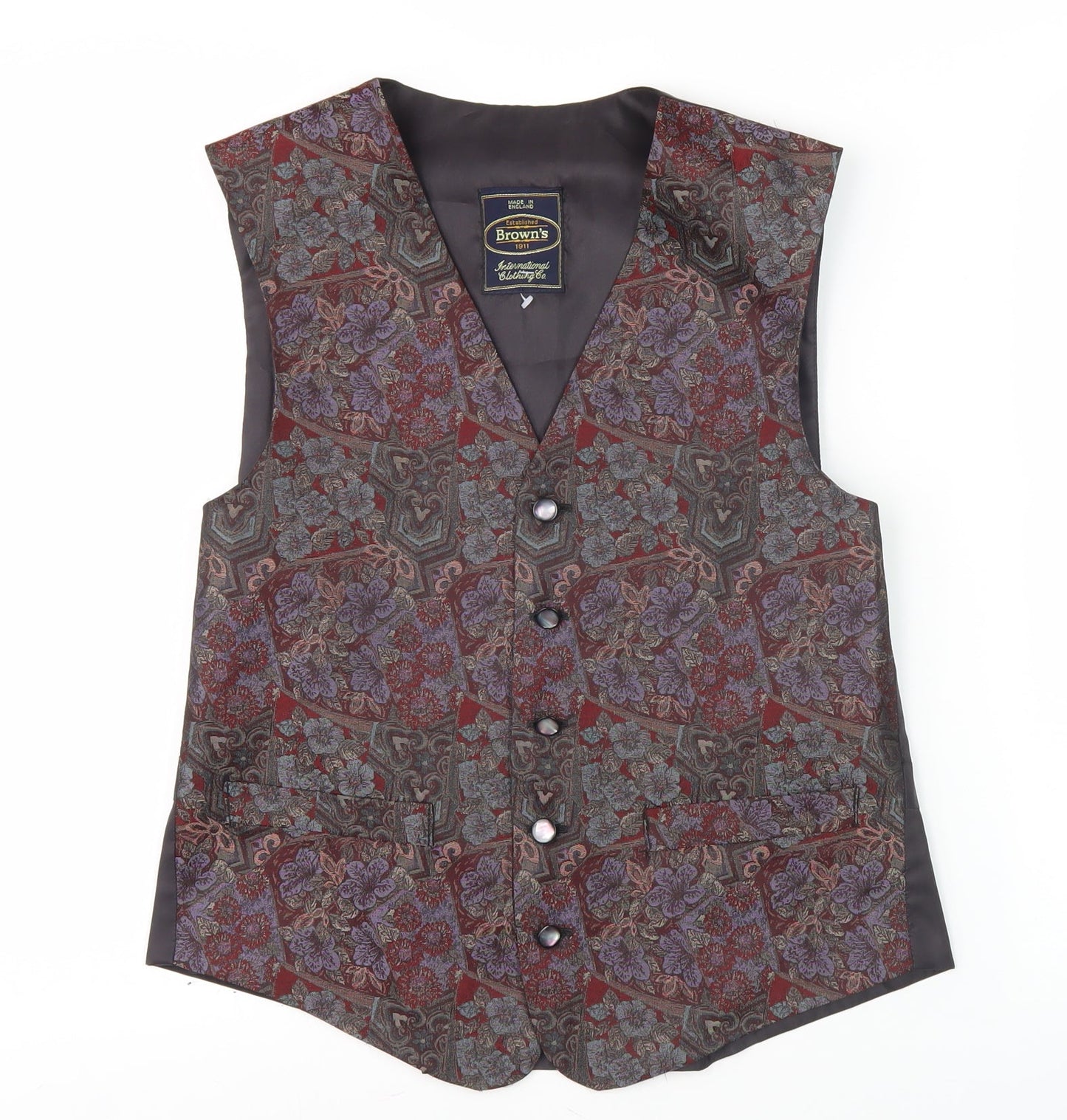 Mens UK Size M C&A Regular Multicoloured Suit Waistcoat
