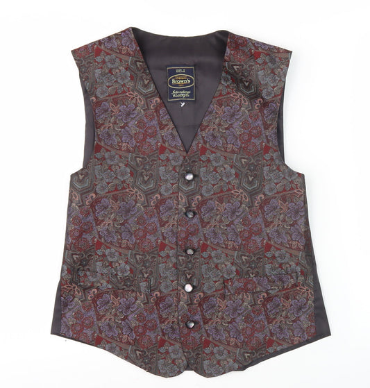 Mens UK Size M C&A Regular Multicoloured Suit Waistcoat