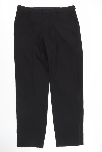 Marks and Spencer Men's Black Trousers 34 Inch Waist