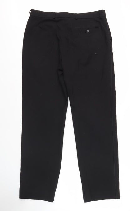 Marks and Spencer Men's Black Trousers 34 Inch Waist