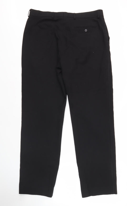 Marks and Spencer Men's Black Trousers 34 Inch Waist