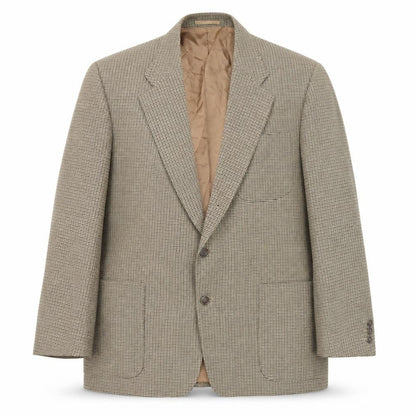 Next Men Brown Wool Check Blazer 40R Regular Fit
