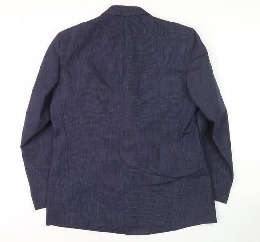 Mens UK Size 40 Harbarry of England Regular Blue Suit Jacket