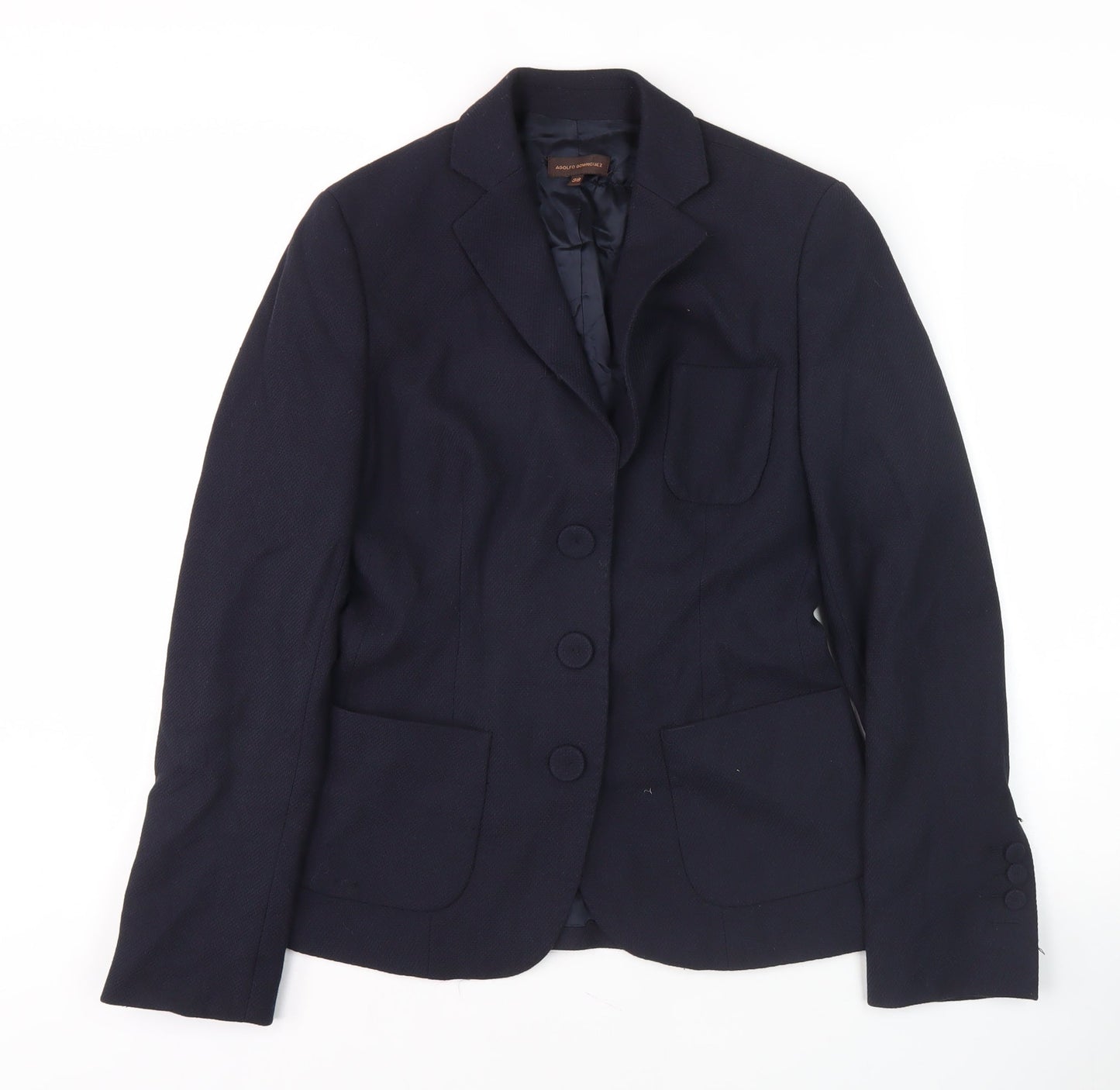 Adolfo Dominguez Women's Blue Blazer Size 10