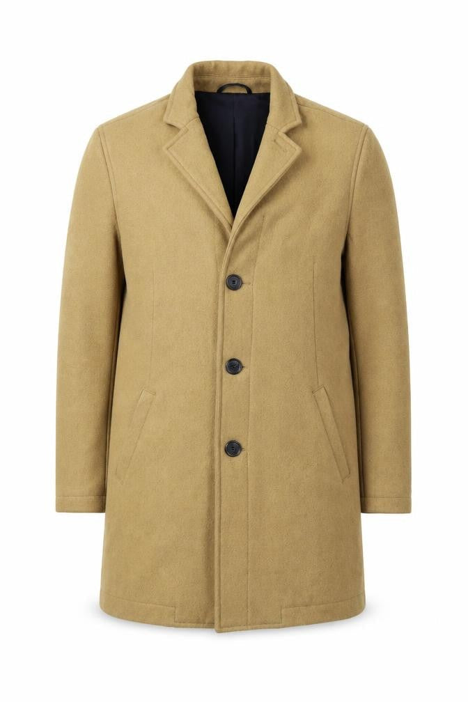 Mens UK Size XS Topman Beige Overcoat