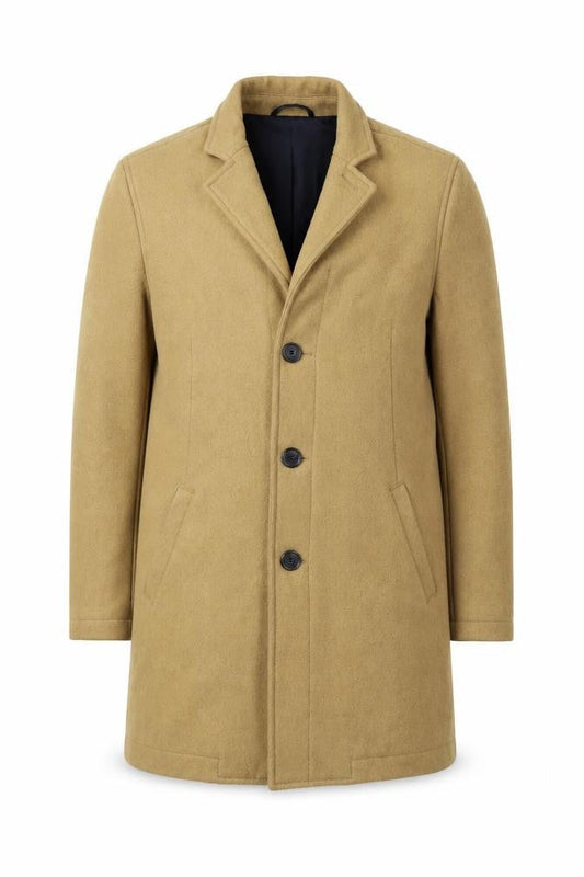 Mens UK Size XS Topman Beige Overcoat