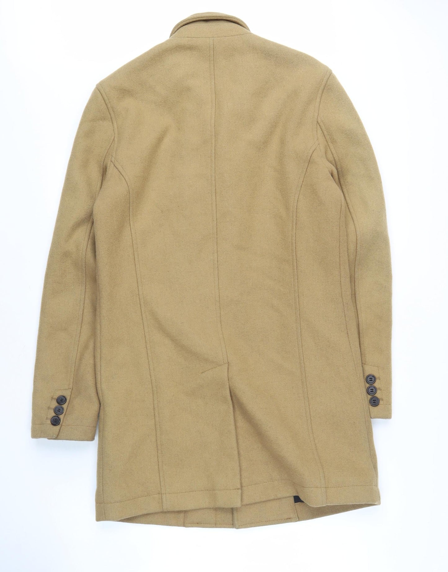 Mens UK Size XS Topman Beige Overcoat